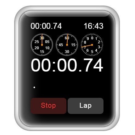 Interactive Apple Watch Lap Timer/Stopwatch